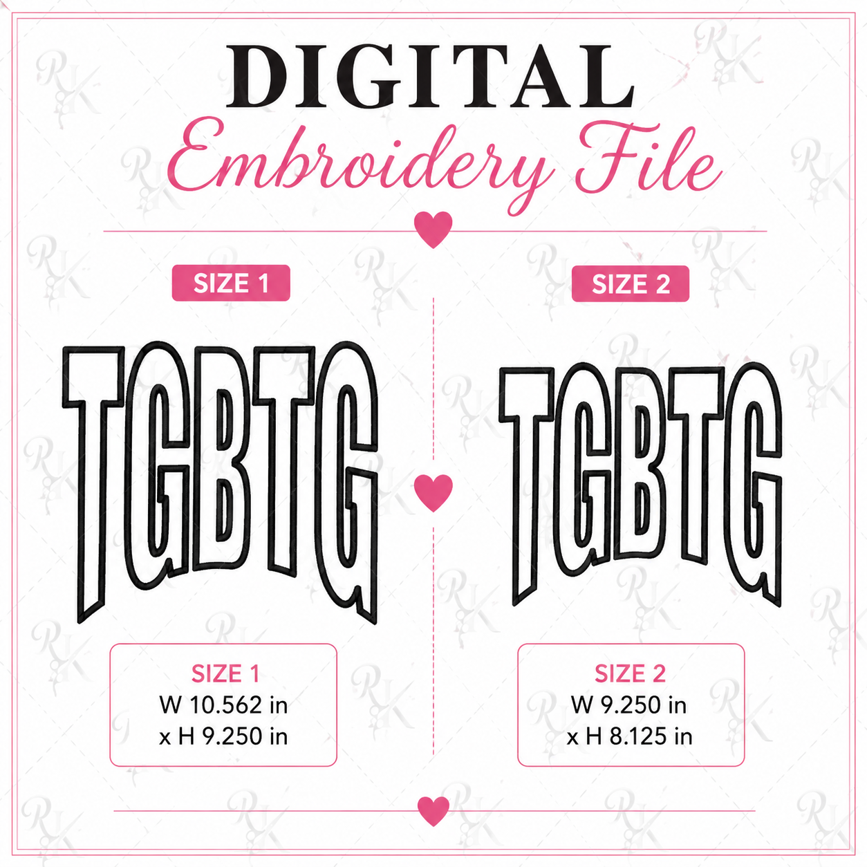 TGBTG Digital Appliqué Embroidery Design