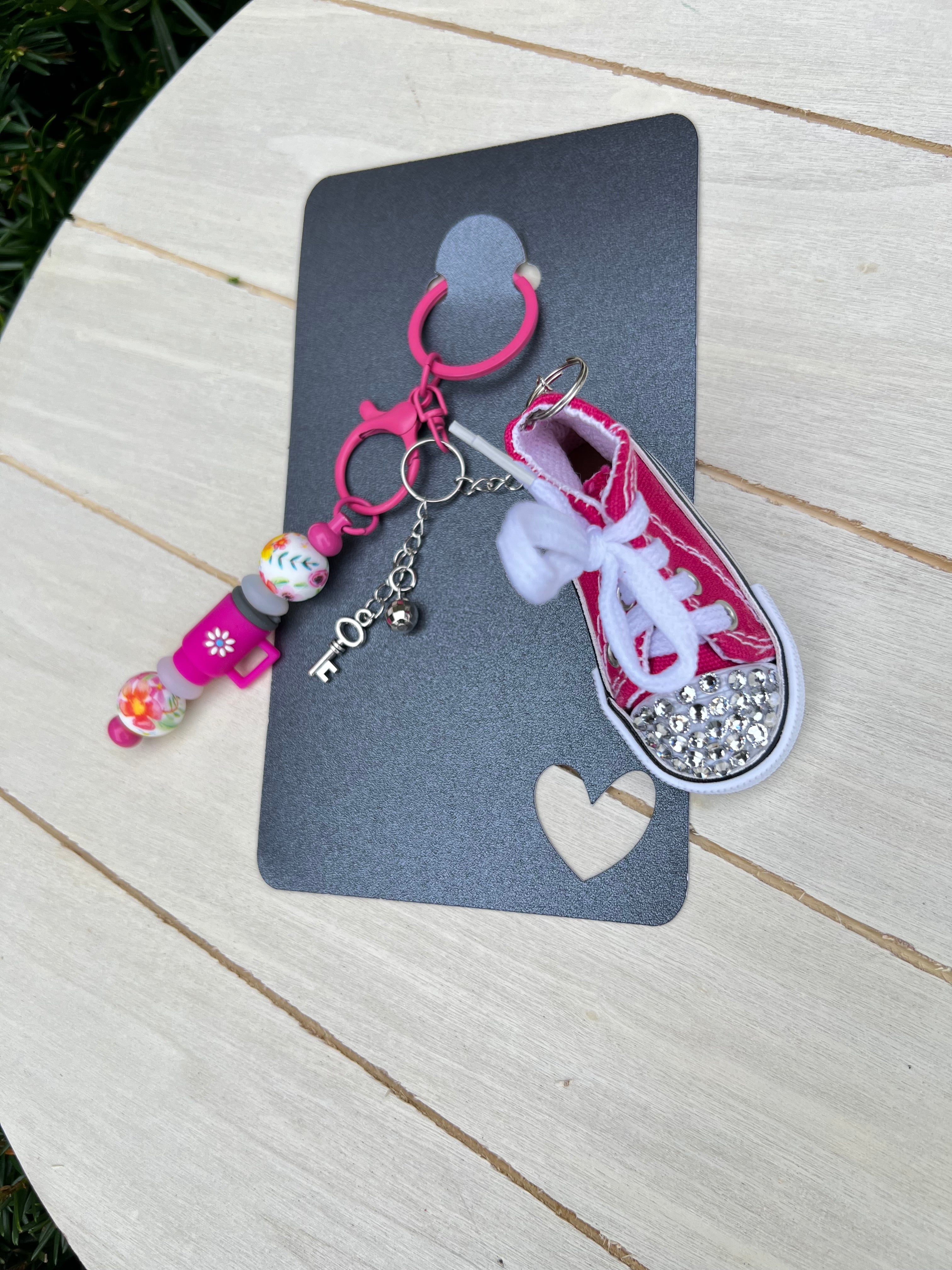 Mug or Multi colored - Sneaker and Silicone Bead Zipper Pulls / Bag Charms