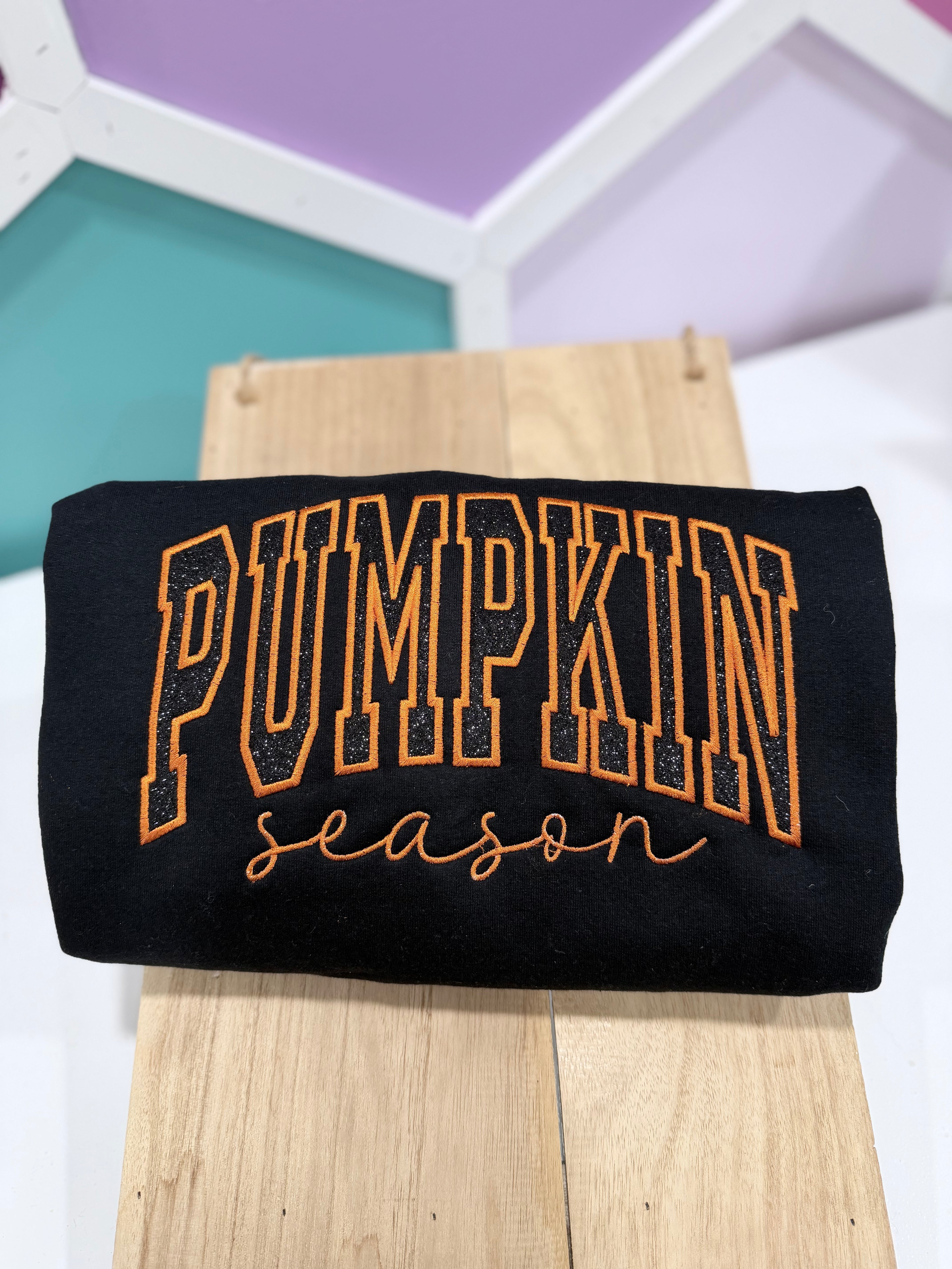 Pumpkin Season – Autumn Glow | Glitter & Embroidered Apparel