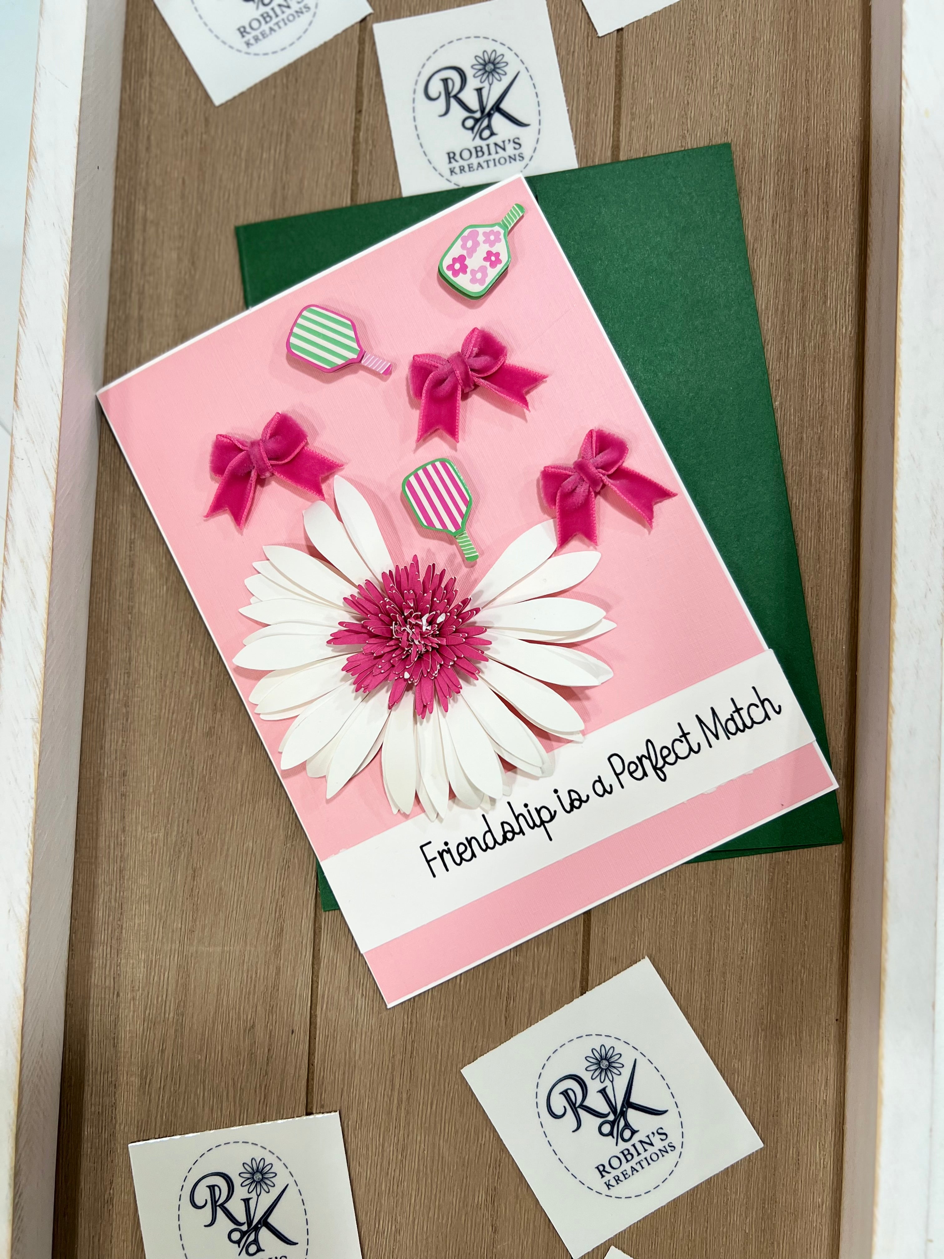 Friendship is a Perfect Match -  Handmade Greeting Cards