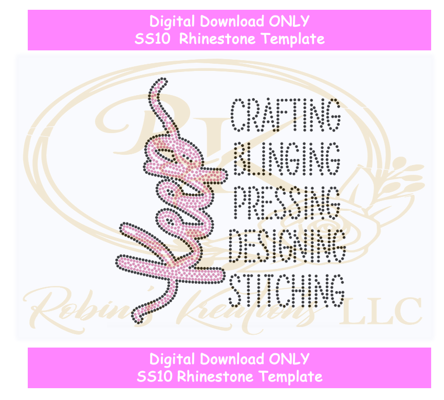 Keep Designing ss10 rhinestone template digital download